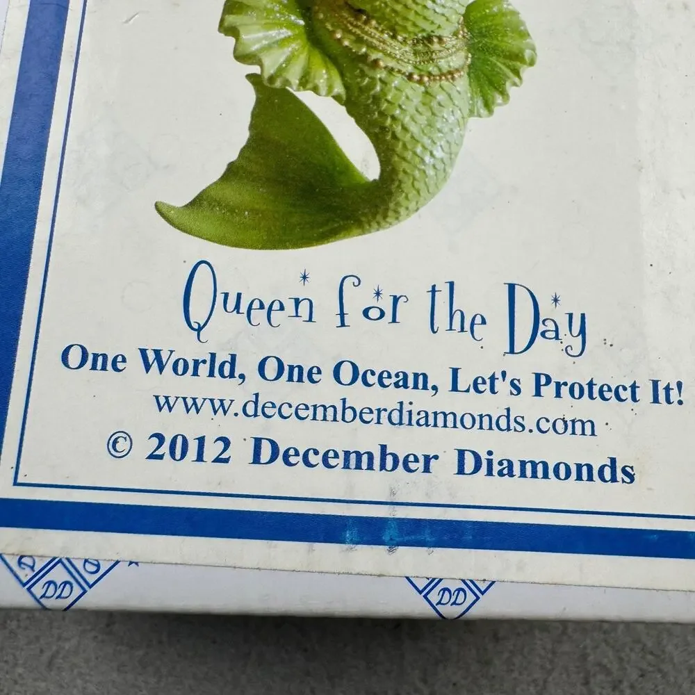 December Diamonds Retired 2012 Queen For The Day Mermaid Glitter 55-90784 Boxed